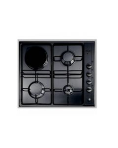 ELBA 3 Gas Hob and One Hot Plate - Metal Black