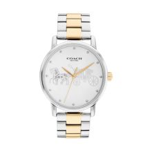 Coach Women's Two Tone Stainless Steel Watch (Silver White) 