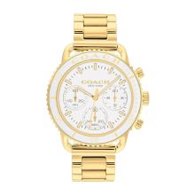 Coach Women's Ionic Thin Gold Plated Watch (White)