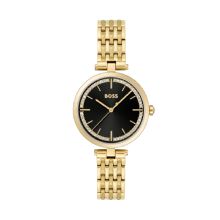Boss Women's Ionic Plated Gold Watch (Black)