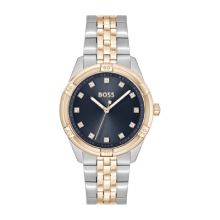 Boss  Women's Stainless Steel and Ionic Plated Carnation Gold (Blue)
