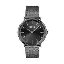 Boss Ionic Plated Black Steel Watch (Black)