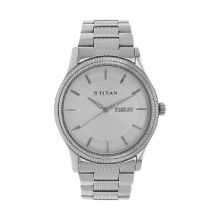 Titan Silver Dial Silver Stainless Steel Strap Watch -  Gents