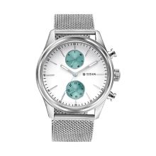 TITAN Element White Dial, Stainless Steel Strap - Gent's 