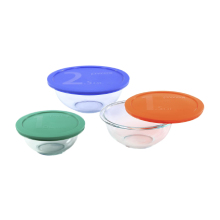 Pyrex 6 Piece Smart Essentials Glass Mixing Bowl Set