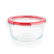 Pyrex FreshLock 4-Cup Round Glass Food Storage Container