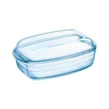 Homelux Rectangular Casserole With Glass Lid - 4.5L