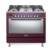 ELBA Cooker 4 Gas Burner + 2 Hot Plate with Electric Oven 90CM - Red