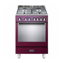 ELBA 4 Gas Burner Cooker with Gas Oven 6OCM - Red