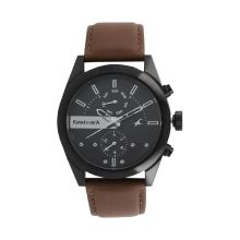 FASTRACK  All Nighters Black Dial Leather Strap - Gents