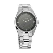 TITAN Workwear Watch with Black Dial & Stainless Steel Strap - Gents