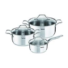 TEFAL  Intuition stainless steel 6 piece pots and pans cooking set
