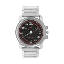 FASTRACK Black Dial Silver Stainless Steel Strap -Gents
