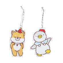 MINISO Mini Family Series Gift Tag (Shiba Inu  & Penguin)
