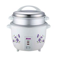 ABANS 1.5L Rice Cooker with Steamer - White