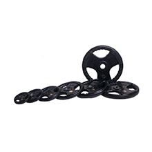 Quantum Fitness Tripgrip Rubber Coated Regualar Weight  Plate 2.5KG - BLACK