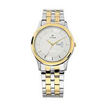 TITAN Silver Dial Stainless Steel Strap Watch - Gents 