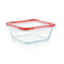 Pyrex Storage Fresh Lock 4 Cup Square with 4 Latch Lid