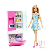 Barbie Doll With Furniture & Refrigerator Set (Blonde) - GHL84