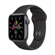 Apple Watch SE (2020) GPS, 40MM Space Gray Aluminum Case with Black Sport Band - Regular