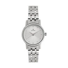 TITAN Silver Dial Silver Stainless Steel Strap Watch - Ladies -  2593SM01