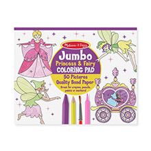 MELISSA & DOUG - Jumbo Coloring Pad - Princess & Fairy