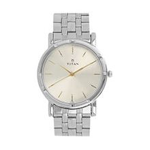TITAN Silver Dial Silver Stainless Steel Strap Watch - Gents - 1639SM01