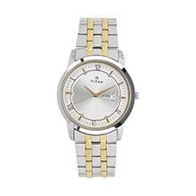 TITAN  Silver Dial Two Toned Stainless Steel Strap Watch - Gents 