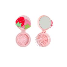 MIniso Fruit Series Hair Brush+Mirror-Strawberry