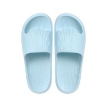 Miniso Women's Striped Soft Sole Bathroom Slippers (Light Blue) - Size 39 - 40