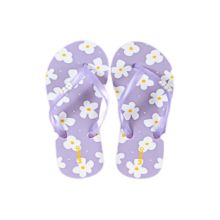 Miniso Women's Future flowers Flip Flop (Purple) - Size 36