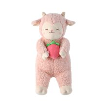 Miniso Lazy Sheep Plush Toy with (Strawberry)