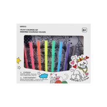 Miniso Velvet Art Set with 8 Markers (Crown Cat)