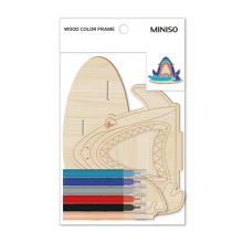 MIniso Wood Piece Painting Kit (Shark)