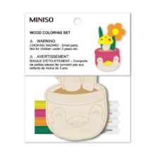 Miniso Wood Piece Painting Kit Flowerpot 