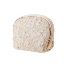 Miniso Shell Shape Wrinkled Cosmetic Bag (Apricot) 