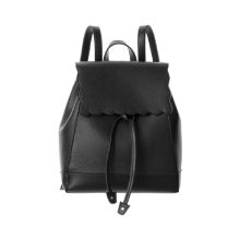 Miniso Scalloped Flap Backpack (Black)