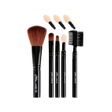 Miniso Makeup Brush Set with Eyeshadow Applicator Tips (5 Pcs) - Black