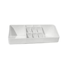 Miniso Minimallst Trapezoid Solid Color Storage Box With Divided section (White)