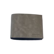 Miniso Mens Retro Horizontal Short Wallet - Gray