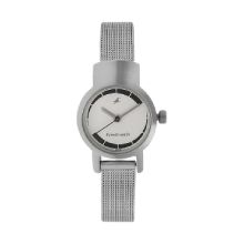 Titan Silver Dial Silver Metal Strap Watch - Ladies 