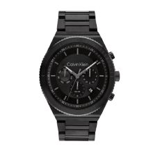 Calvin Klein Men's Black IP Chronograph Watch (Black)