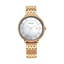 Titan Premium Workwear with White Dial Analog with Date Function - Ladies 