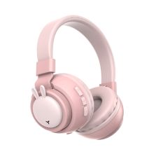Miniso Foldable Wireless Headphone with Stereo Sound (Pink)