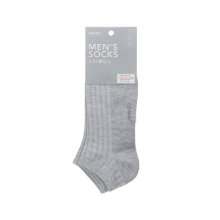 MINISO Breathable Mesh Low-cut Socks for Men (3 Pairs) (Gray)