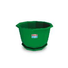 DSI Orchid Flower Pot with Tray (Green)