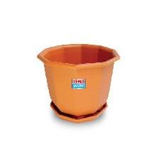 DSI Orchid Flower Pot with Tray (Brown)