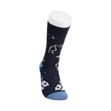 Miniso Animals Series Crew Socks 21cm Tyrannosaurus Dark Blue
