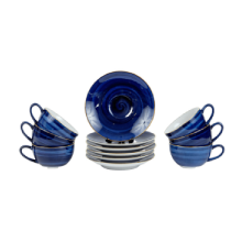 Royal Fernwood Spiral Glaxy Blue 12Pcs Tea Set