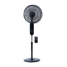 Abans Midnight Black Stand Fan - With Remote - Rust Free